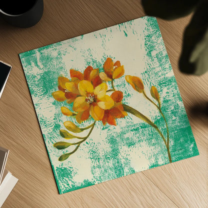 Jewel Flower II by Silvia Vassileva. Shown as a detailed flat fine art print, highlighting archival giclee quality. Available as an archival giclee rolled canvas, fine art paper, or poster print. SKU 59263a.