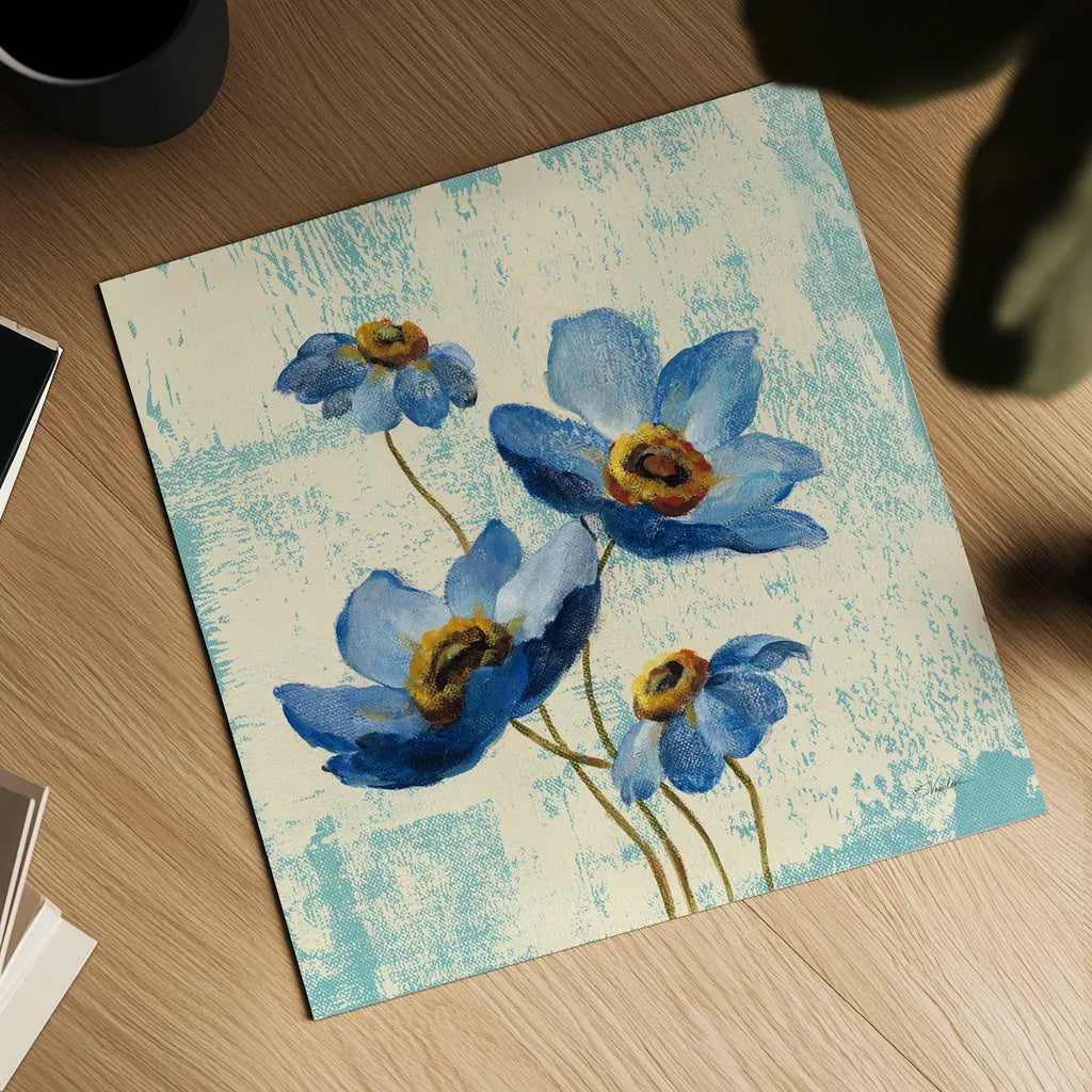 Jewel Flower IX by Silvia Vassileva. Shown as a detailed flat fine art print, highlighting archival giclee quality. Available as an archival giclee rolled canvas, fine art paper, or poster print. SKU 61023a.