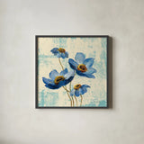 Jewel Flower IX by Silvia Vassileva. Shown in a sleek black glass frame for a contemporary gallery look. Available as an archival giclee rolled canvas, fine art paper, or poster print. SKU 61023a.