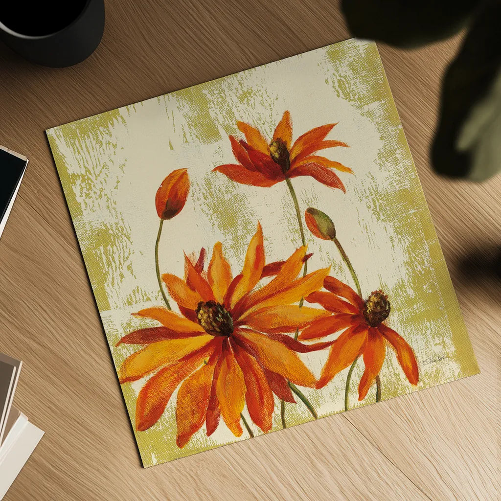 Jewel Flower VI by Silvia Vassileva. Shown as a detailed flat fine art print, highlighting archival giclee quality. Available as an archival giclee rolled canvas, fine art paper, or poster print. SKU 61025a.