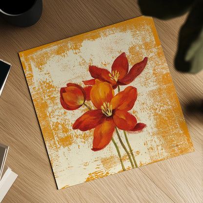 Jewel Flower VIII by Silvia Vassileva. Shown as a detailed flat fine art print, highlighting archival giclee quality. Available as an archival giclee rolled canvas, fine art paper, or poster print. SKU 38338a.