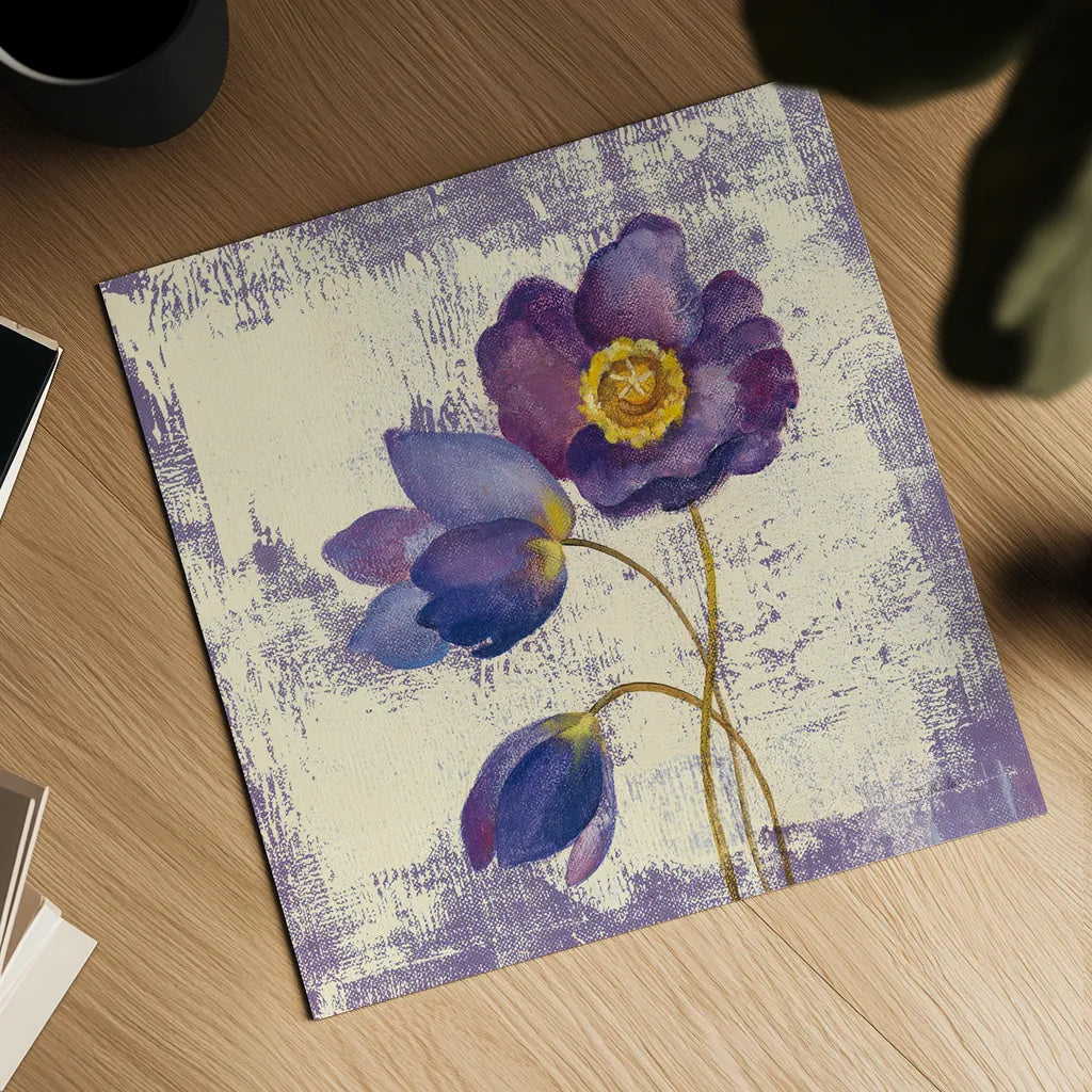 Jewel Flower XI by Silvia Vassileva. Shown as a detailed flat fine art print, highlighting archival giclee quality. Available as an archival giclee rolled canvas, fine art paper, or poster print. SKU 61028a.