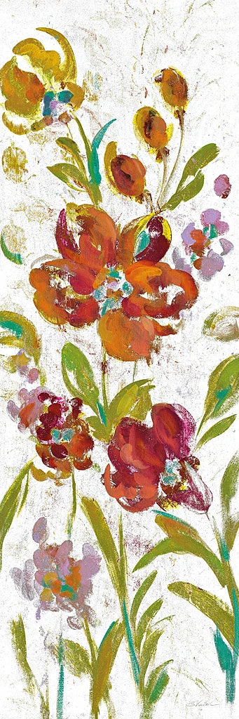 July Garden Trio I on White by Silvia Vassileva