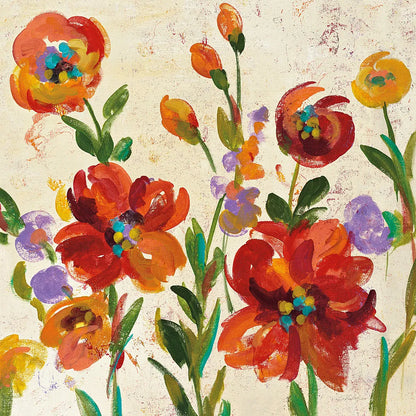 July in the Garden II Cream Crop by Silvia Vassileva. SKU 28611a. Archival Giclee Fine art print for wall decor.