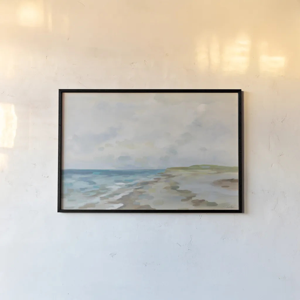 June Beach by Silvia Vassileva. shown as a paper print in a black flame. Available as a archival giclee rolled canvas, fine art paper, or poster print. SKU 100288i.
