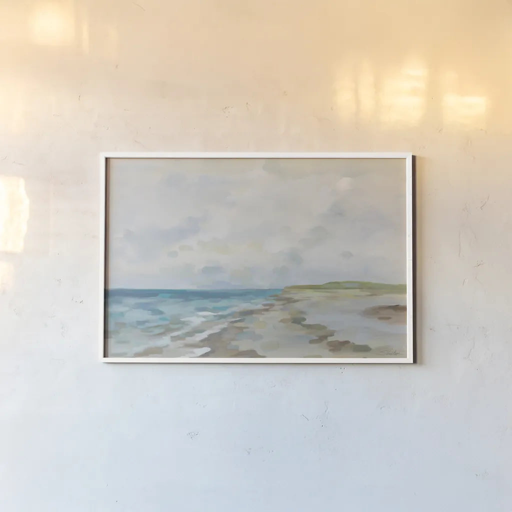 June Beach by Silvia Vassileva. shown as a paper print in a white frame. Available as a archival giclee rolled canvas, fine art paper, or poster print. SKU 100288i.