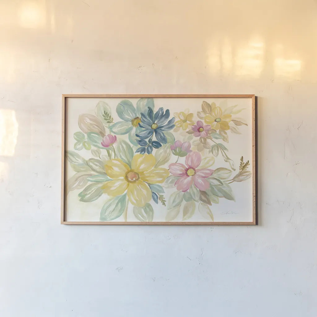June Bloom by Silvia Vassileva. shown as a paper print in a natural frame. Available as a archival giclee rolled canvas, fine art paper, or poster print. SKU 44165i.