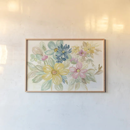 June Bloom by Silvia Vassileva. shown as a paper print in a natural frame. Available as a archival giclee rolled canvas, fine art paper, or poster print. SKU 44165i.