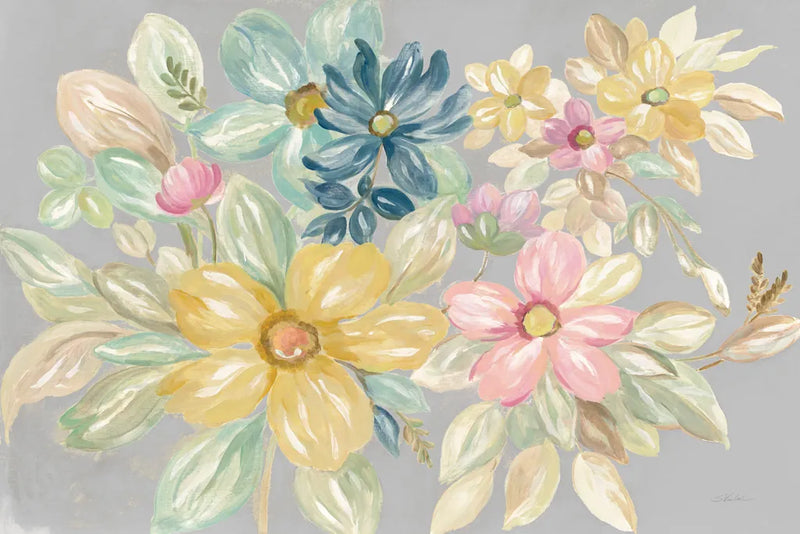 June Bloom Gray by Silvia Vassileva. SKU 54345i. Archival Giclee Fine art print for wall decor.