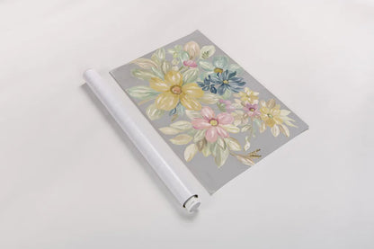 June Bloom Gray by Silvia Vassileva. shown as a rolled paper print. Available as archival giclee rolled canvas, fine art paper, or poster print. SKU 54345i.