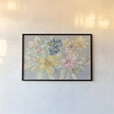June Bloom Gray by Silvia Vassileva. shown as a paper print in a black flame. Available as a archival giclee rolled canvas, fine art paper, or poster print. SKU 54345i.