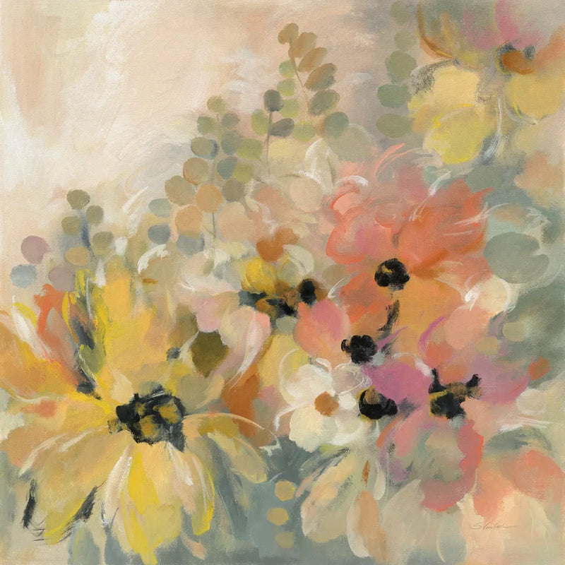 June Flower Bed by Silvia Vassileva. SKU 55657a. Archival Giclee Fine art print for wall decor.