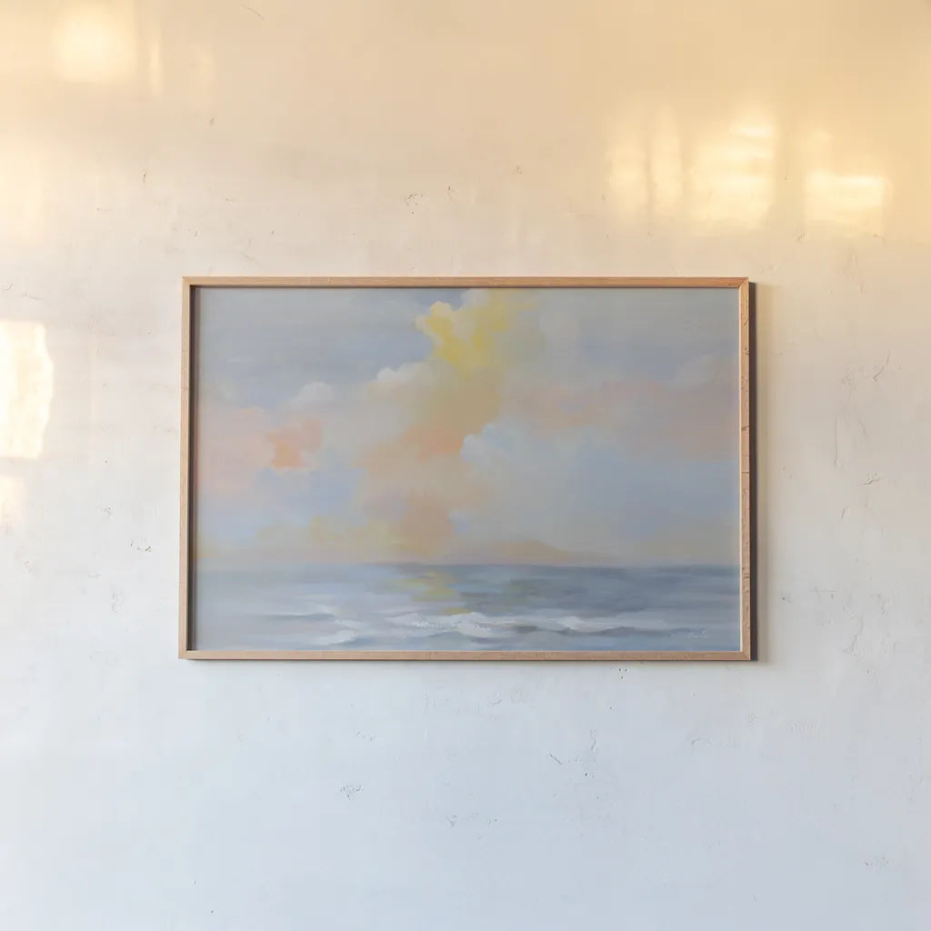 June Sunrise by Silvia Vassileva. shown as a paper print in a natural frame. Available as a archival giclee rolled canvas, fine art paper, or poster print. SKU 86367i.