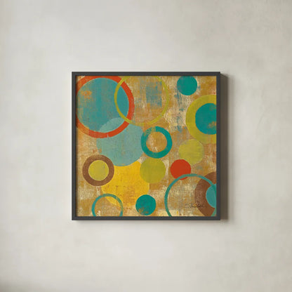 Kaleidoscope II by Silvia Vassileva. Shown in a sleek black glass frame for a contemporary gallery look. Available as an archival giclee rolled canvas, fine art paper, or poster print. SKU 10212a.