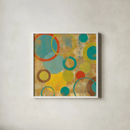 Kaleidoscope II by Silvia Vassileva. Shown in a crisp white glass frame for a clean and minimalist style. Available as an archival giclee rolled canvas, fine art paper, or poster print. SKU 10212a.