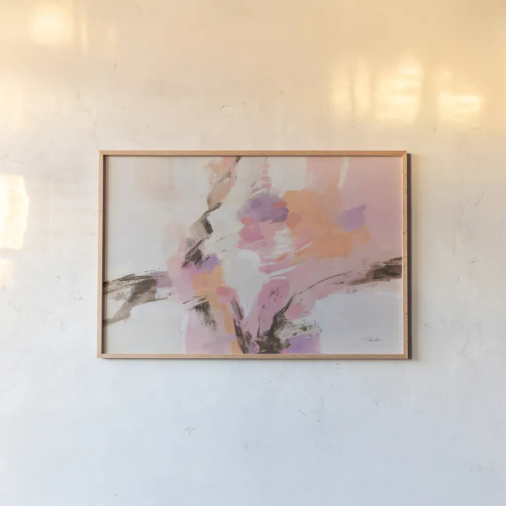 Kyoto Spring by Silvia Vassileva. shown as a paper print in a natural frame. Available as a archival giclee rolled canvas, fine art paper, or poster print. SKU 88441i.