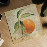 L Orange by Silvia Vassileva. Shown as a detailed flat fine art print, highlighting archival giclee quality. Available as an archival giclee rolled canvas, fine art paper, or poster print. SKU 9867a.
