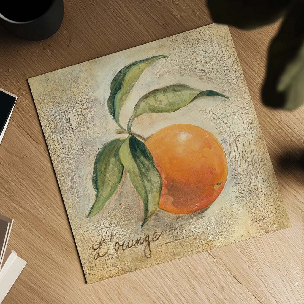 L Orange by Silvia Vassileva. Shown as a detailed flat fine art print, highlighting archival giclee quality. Available as an archival giclee rolled canvas, fine art paper, or poster print. SKU 9867a.