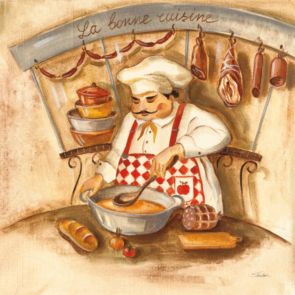 La Bonne Cuisine by Silvia Vassileva. SKU 19175a. Archival Giclee Fine art print for wall decor.