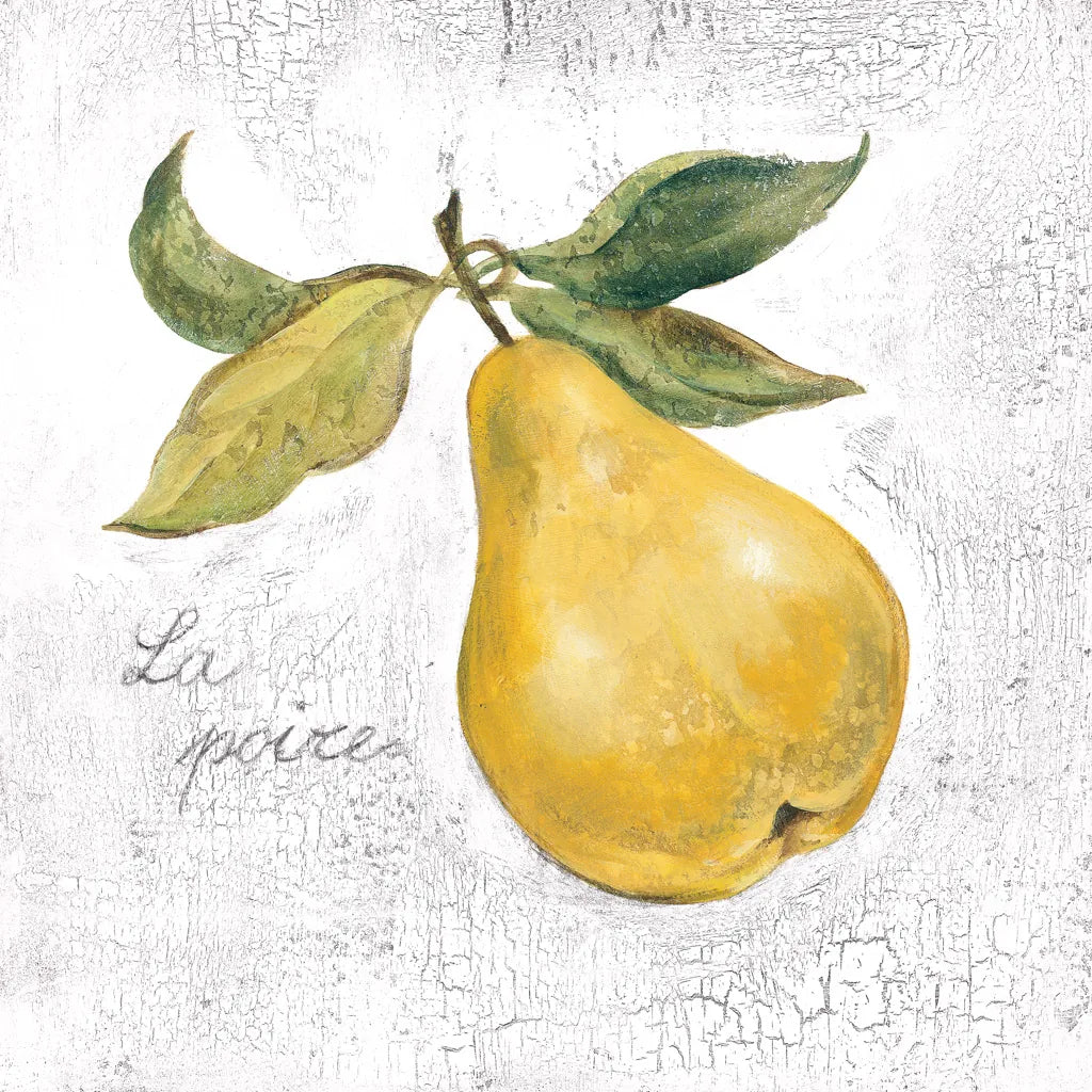 La Poire on White by Silvia Vassileva. SKU 51429a. Archival Giclee Fine art print for wall decor.
