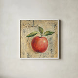 La Pomme by Silvia Vassileva. Shown in a crisp white glass frame for a clean and minimalist style. Available as an archival giclee rolled canvas, fine art paper, or poster print. SKU 9868a.