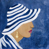 Lady with Hat I by Silvia Vassileva. SKU 67915a. Archival Giclee Fine art print for wall decor.