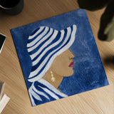 Lady with Hat I by Silvia Vassileva. Shown as a detailed flat fine art print, highlighting archival giclee quality. Available as an archival giclee rolled canvas, fine art paper, or poster print. SKU 67915a.