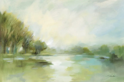 Lakeside Fog Sage by Silvia Vassileva. SKU 70714i. Archival Giclee Fine art print for wall decor.