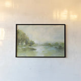 Lakeside Fog Sage by Silvia Vassileva. shown as a paper print in a black flame. Available as a archival giclee rolled canvas, fine art paper, or poster print. SKU 70714i.
