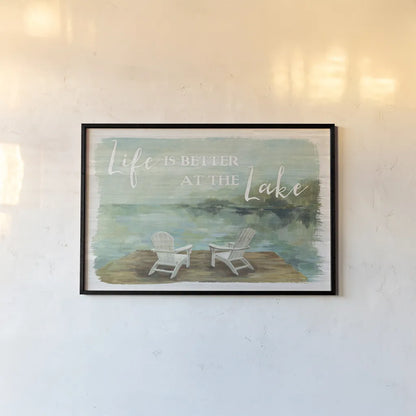 Lakeside Retreat I by Silvia Vassileva. shown as a paper print in a black flame. Available as a archival giclee rolled canvas, fine art paper, or poster print. SKU 58907i.