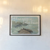 Lakeside Retreat II by Silvia Vassileva. shown as a paper print in a black flame. Available as a archival giclee rolled canvas, fine art paper, or poster print. SKU 58908i.