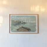 Lakeside Retreat II by Silvia Vassileva. shown as a paper print in a natural frame. Available as a archival giclee rolled canvas, fine art paper, or poster print. SKU 58908i.