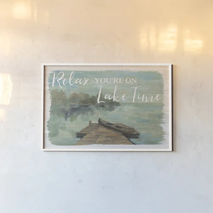Lakeside Retreat II by Silvia Vassileva. shown as a paper print in a white frame. Available as a archival giclee rolled canvas, fine art paper, or poster print. SKU 58908i.