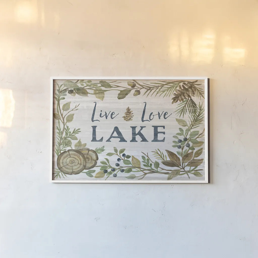 Lakeside Retreat III by Silvia Vassileva. shown as a paper print in a white frame. Available as a archival giclee rolled canvas, fine art paper, or poster print. SKU 58909i.