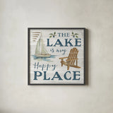 Lakeside Retreat IX by Silvia Vassileva. Shown in a sleek black glass frame for a contemporary gallery look. Available as an archival giclee rolled canvas, fine art paper, or poster print. SKU 58915a.
