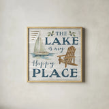Lakeside Retreat IX by Silvia Vassileva. Shown in a natural wood glass frame for a timeless modern aesthetic. Available as an archival giclee rolled canvas, fine art paper, or poster print. SKU 58915a.