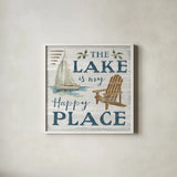 Lakeside Retreat IX by Silvia Vassileva. Shown in a crisp white glass frame for a clean and minimalist style. Available as an archival giclee rolled canvas, fine art paper, or poster print. SKU 58915a.