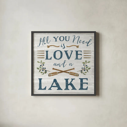 Lakeside Retreat VI by Silvia Vassileva. Shown in a sleek black glass frame for a contemporary gallery look. Available as an archival giclee rolled canvas, fine art paper, or poster print. SKU 58912a.