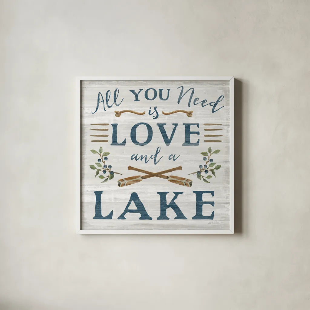 Lakeside Retreat VI by Silvia Vassileva. Shown in a crisp white glass frame for a clean and minimalist style. Available as an archival giclee rolled canvas, fine art paper, or poster print. SKU 58912a.