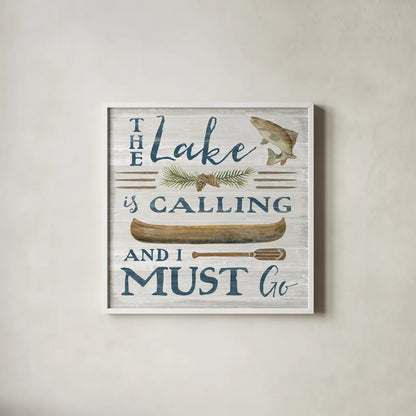 Lakeside Retreat VIII by Silvia Vassileva. Shown in a crisp white glass frame for a clean and minimalist style. Available as an archival giclee rolled canvas, fine art paper, or poster print. SKU 58914a.