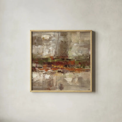 Landing by Silvia Vassileva. Shown in a natural wood glass frame for a timeless modern aesthetic. Available as an archival giclee rolled canvas, fine art paper, or poster print. SKU 10593a.