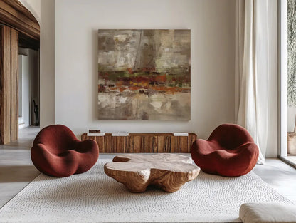 Landing by Silvia Vassileva. Shown as extra-large giant wall art in a modern living room. Available as an archival giclee rolled canvas, fine art paper, or poster print. SKU 10593a.