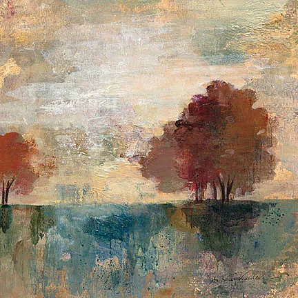 Landscape Monotype I by Silvia Vassileva. SKU 20620a. Archival Giclee Fine art print for wall decor.