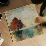 Landscape Monotype II by Silvia Vassileva. Shown as a detailed flat fine art print, highlighting archival giclee quality. Available as an archival giclee rolled canvas, fine art paper, or poster print. SKU 18550a.