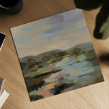 Landscape at Spring Dawn by Silvia Vassileva. Shown as a detailed flat fine art print, highlighting archival giclee quality. Available as an archival giclee rolled canvas, fine art paper, or poster print. SKU 104187a.