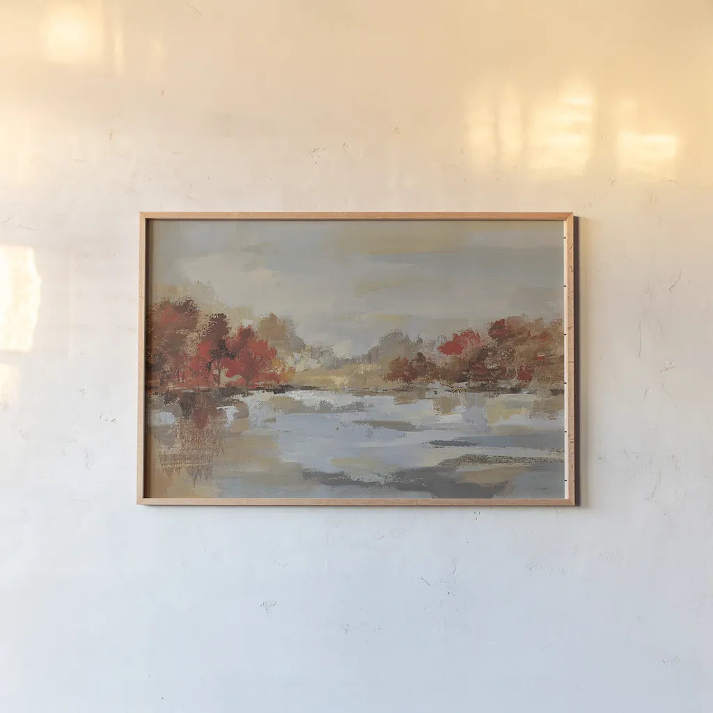 Late Fall Reminiscence by Silvia Vassileva. shown as a paper print in a natural frame. Available as a archival giclee rolled canvas, fine art paper, or poster print. SKU 13047i.