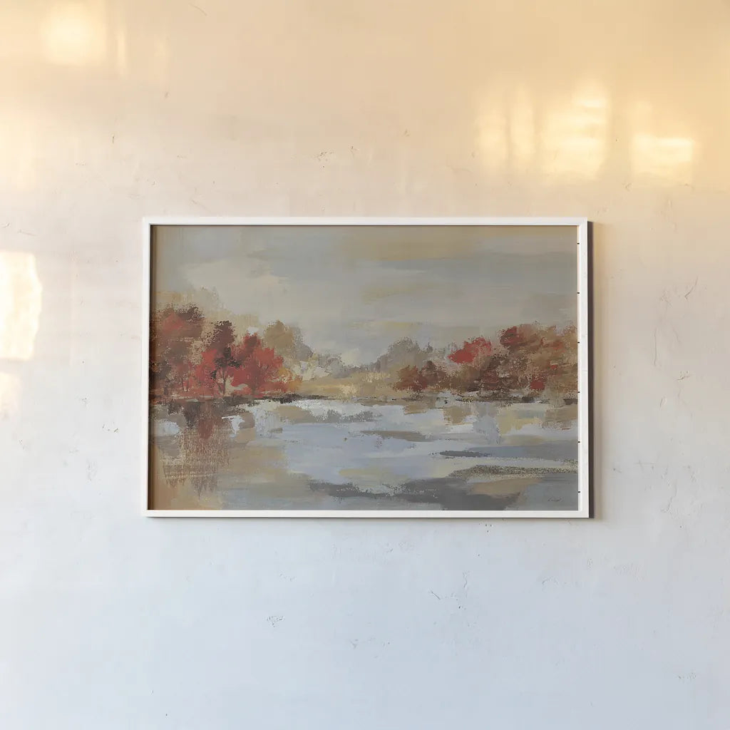 Late Fall Reminiscence by Silvia Vassileva. shown as a paper print in a white frame. Available as a archival giclee rolled canvas, fine art paper, or poster print. SKU 13047i.