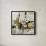 Lava and Steam by Silvia Vassileva. Shown in a sleek black glass frame for a contemporary gallery look. Available as an archival giclee rolled canvas, fine art paper, or poster print. SKU 57258a.