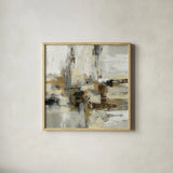 Lava and Steam by Silvia Vassileva. Shown in a natural wood glass frame for a timeless modern aesthetic. Available as an archival giclee rolled canvas, fine art paper, or poster print. SKU 57258a.