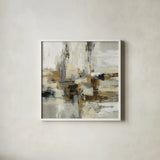 Lava and Steam by Silvia Vassileva. Shown in a crisp white glass frame for a clean and minimalist style. Available as an archival giclee rolled canvas, fine art paper, or poster print. SKU 57258a.